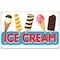 Signmission Ice Cream 2 Banner Heavy Duty 13 Oz Vinyl with Grommets Single Sided B-60 Ice Cream 2 - alternate 1